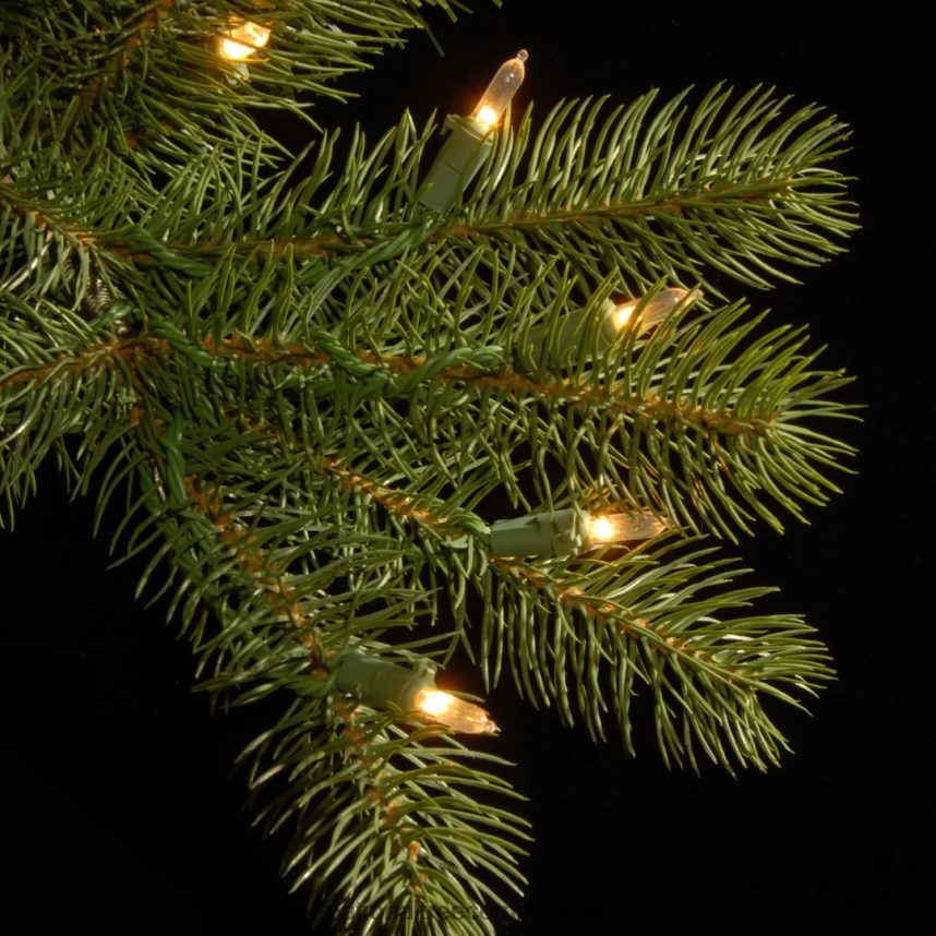 Trees | National Tree Company Pre-Lit \Feel Real\ Artificial Slim Downswept Christmas Tree Green Douglas Fir White Lights Includes Stand 9 Feet F2L4F14